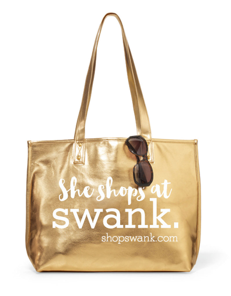 Swank Metallic Gold Tote - SWANK - bags - 1