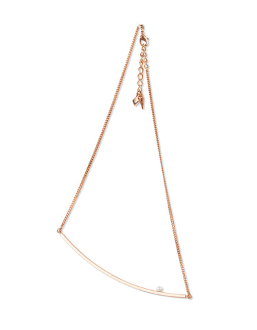 Jenny Bird Maigret Swing Necklace w/Pearl in Rose Gold