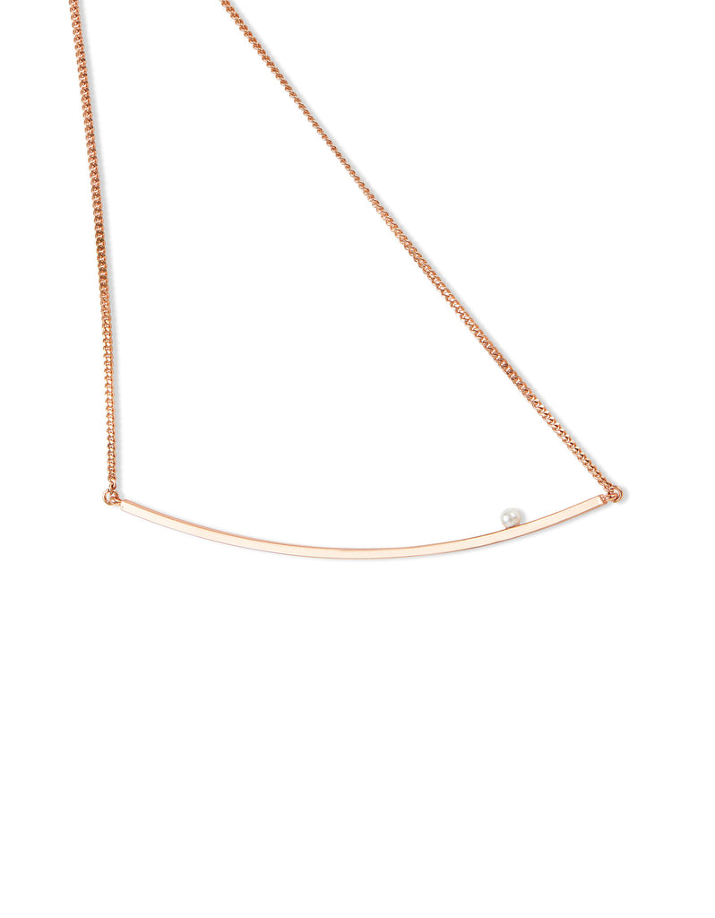 Jenny Bird Maigret Swing Necklace w/Pearl in Rose Gold - SWANK - Jewelry - 3