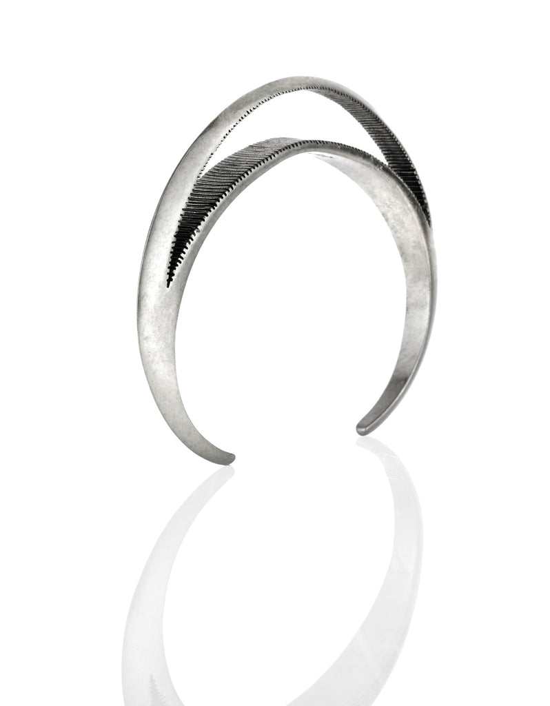 Jenny Bird Crescent Moon Cuff in Antique Silver - SWANK - Jewelry - 1