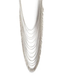 Jenny Bird Palm Meris Necklace in Silver - SWANK - Jewelry