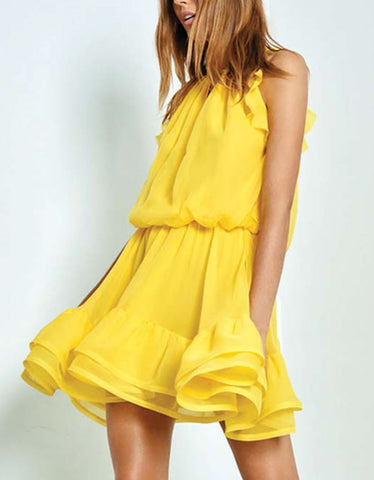 Alexis Monic Short Dress in Yellow