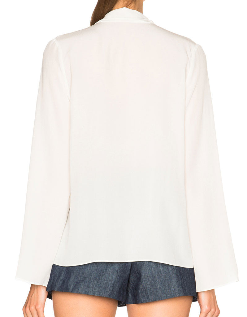 Alexis Milana Long Sleeve Blouse in White - SWANK - Tops - 2