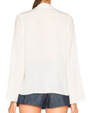 Alexis Milana Long Sleeve Blouse in White - SWANK - Tops - 2