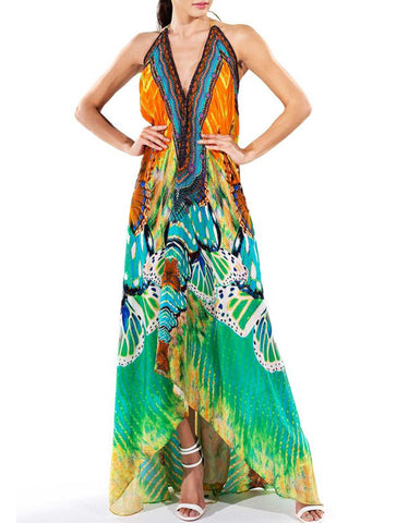 Shahida Parides Blue Jay 3-Way Style Dress in Blue