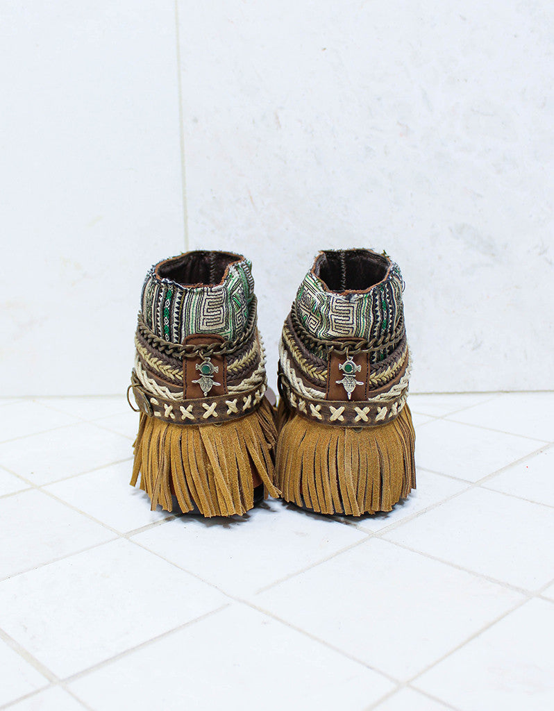 Custom Made Boho Sandals in Brown | SIZE 40 - SWANK - Shoes - 5