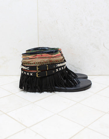 Boho Custom Made High Heel Boots - Black