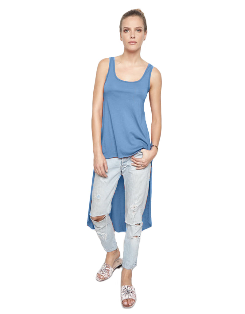 Michael Lauren Bradshaw High Low Tank in Star Blue