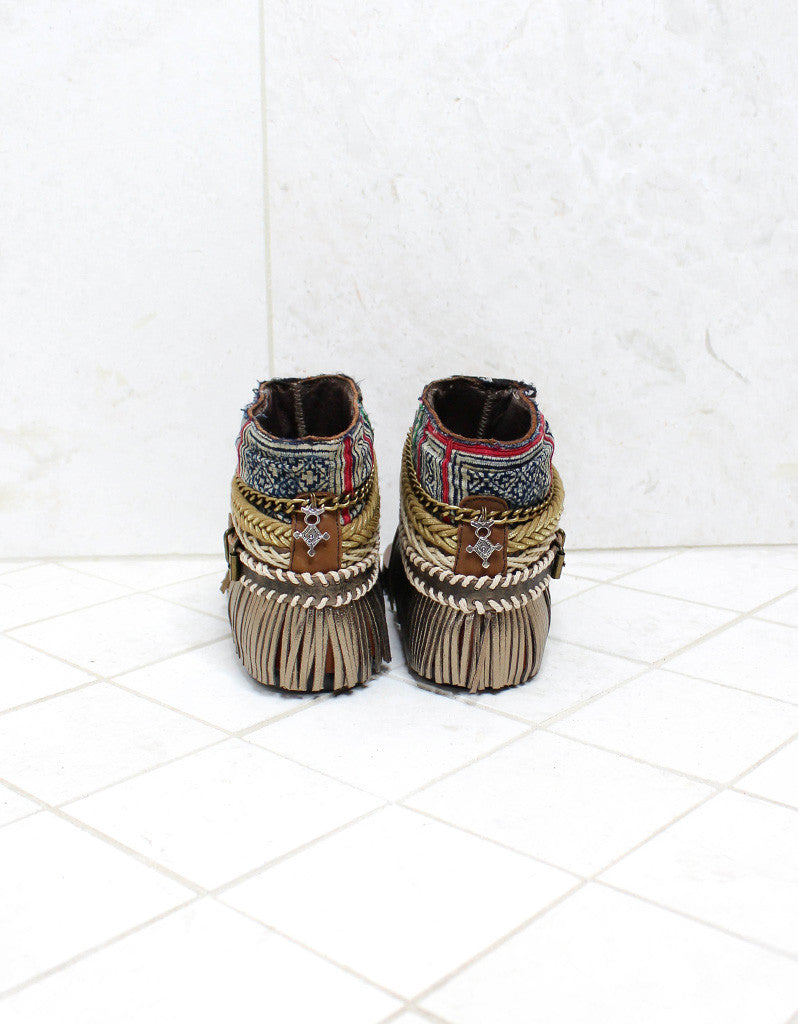 Custom Made Boho Sandals in Brown | SIZE 37