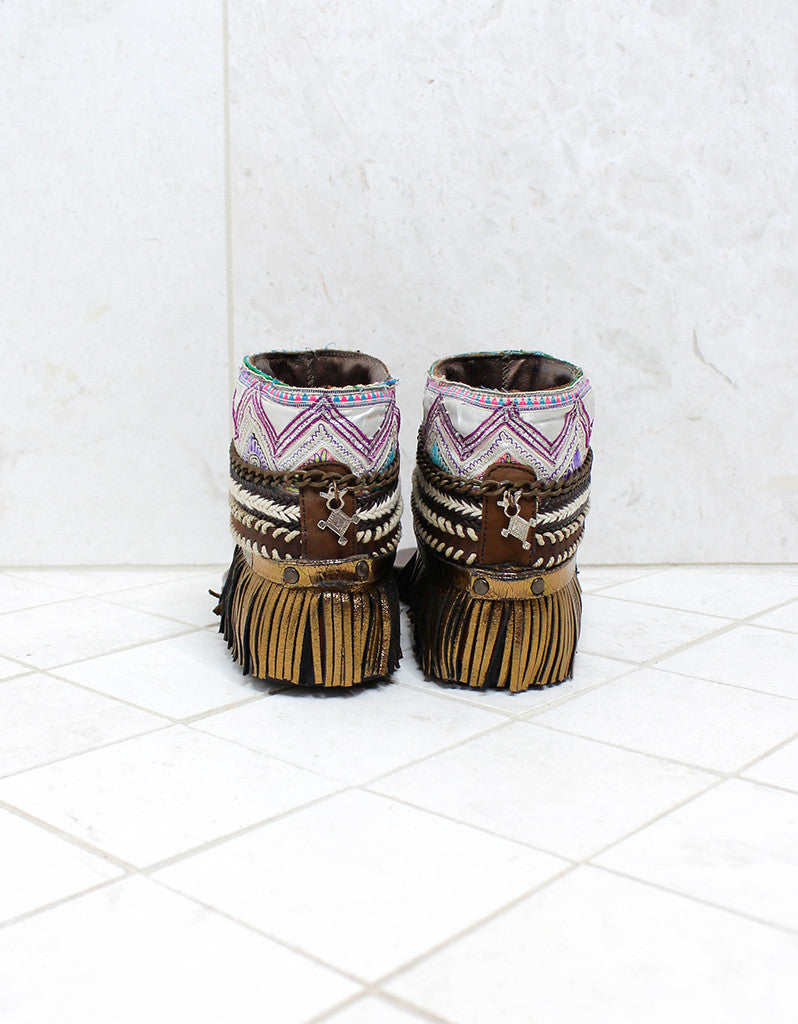 Custom Made Boho Sandals in Brown | SIZE 38