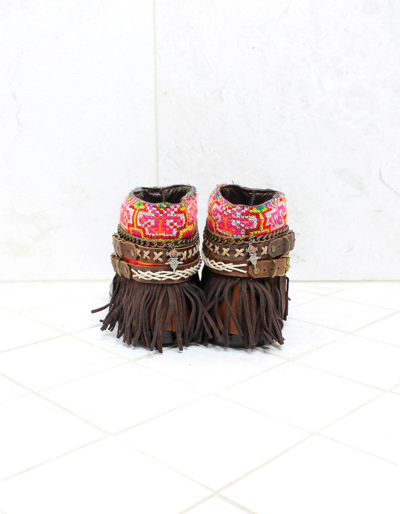 Custom Made Boho Sandals in Brown | SIZE 39