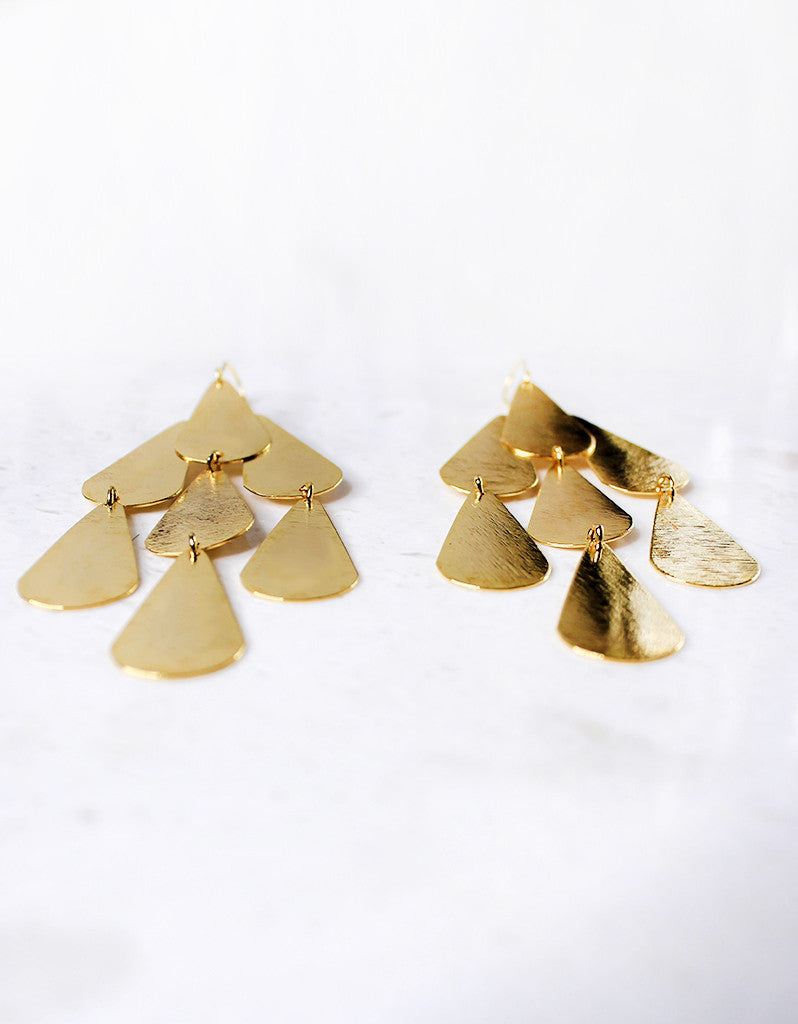 Gold Luxury Tear Chandelier Earrings - SWANK - Jewelry - 3