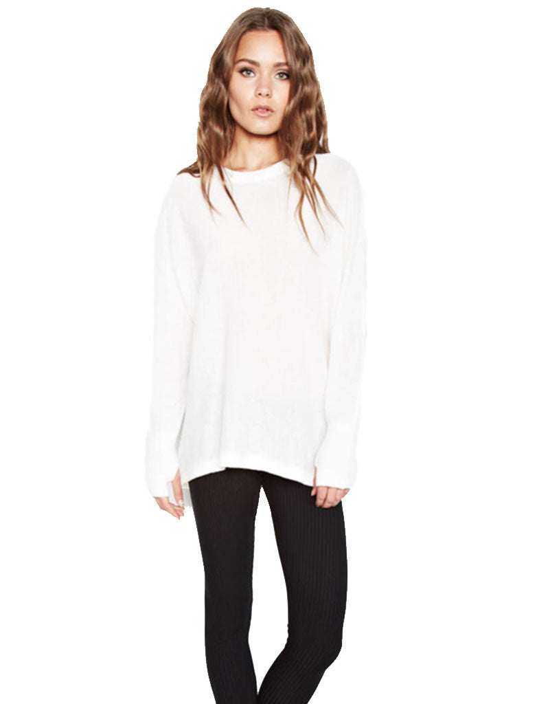 Michael Lauren Clay Cashmere Pullover in Creme - SWANK - Tops - 1