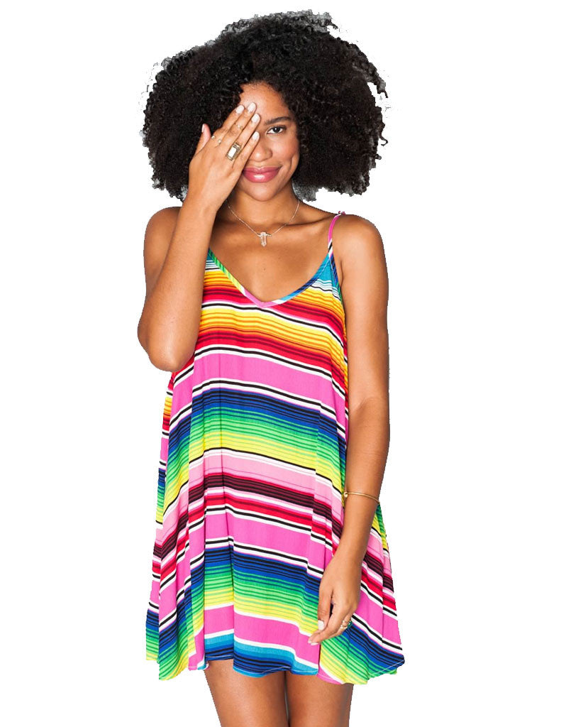 Show Me Your Mumu Circus Mini Dress in Serape Party Cloud - SWANK - Dresses - 1