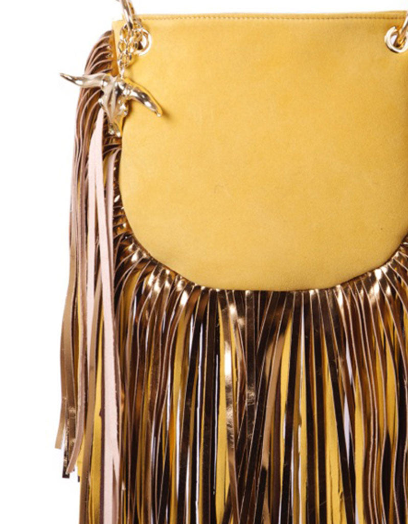 Capazonia Diva Bag in Yellow Suede - SWANK - Handbags - 2