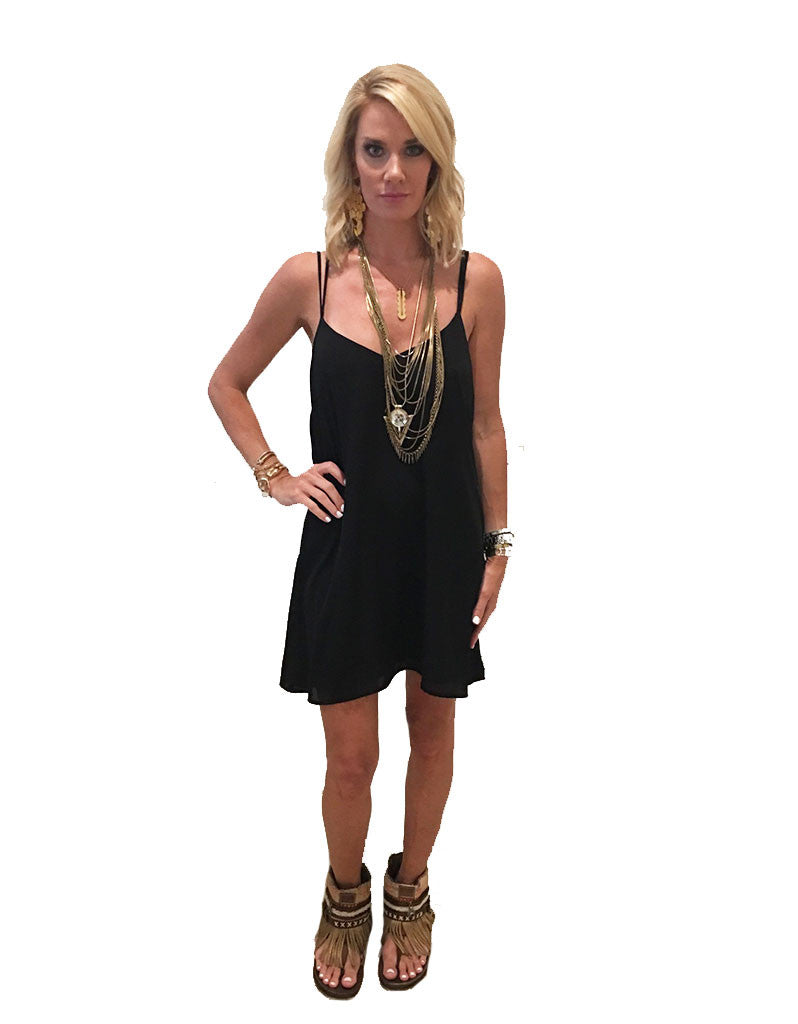 Show Me Your Mumu Criss Cross Applesauce Dress in Black Crisp - SWANK - Dresses - 3
