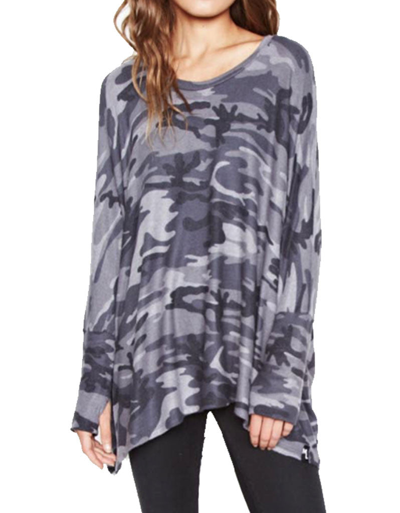 Michael Lauren Flint Oversized Pullover in Asphalt Camo - SWANK - Tops - 2