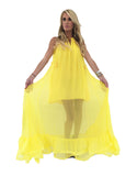 Alexis Gracie Long Dress w/Ruffles in Yellow - SWANK - Dresses - 3