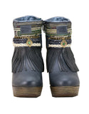Boho Custom Made High Heel Boots - Black - SWANK - Shoes - 3
