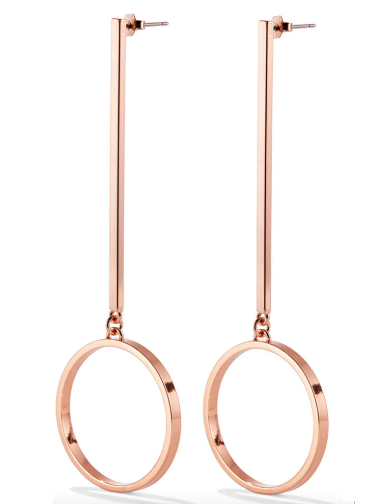 Jenny Bird Edie Hoops in Rose Gold - Medium - SWANK - Jewelry - 1