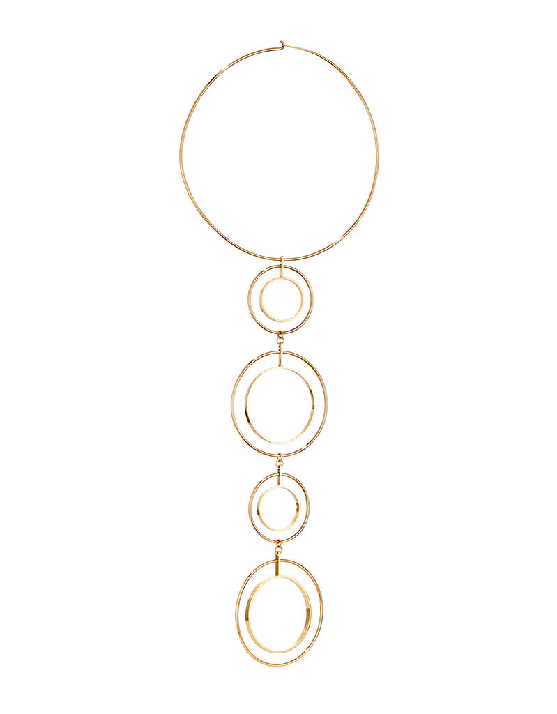 Jenny Bird Boomerang Collar in High Polish Gold - SWANK - Jewelry - 1