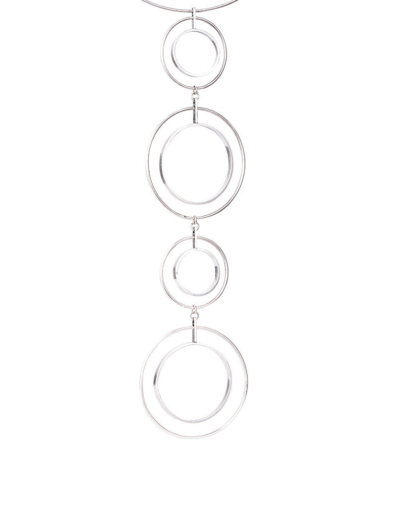 Jenny Bird Boomerang Collar in Silver - SWANK - Jewelry - 3