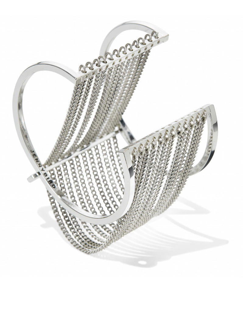 Jenny Bird Fallingwater Cuff in Silver - SWANK - Jewelry - 1