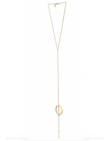 Jenny Bird Rhine Lariat Necklace in Gold