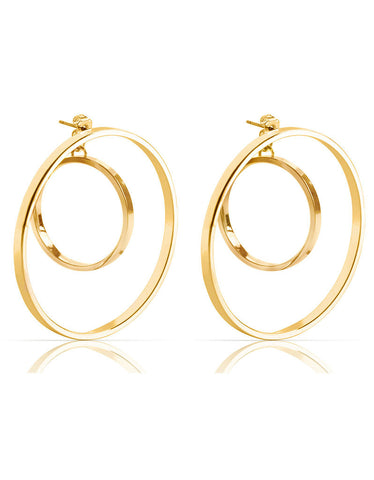 Gold Luxury Small Disc Earrings