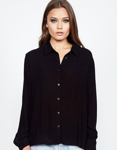 Michael Lauren Keller Button-Up Shirt in Black