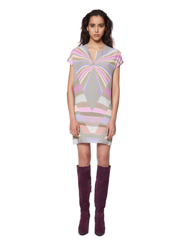 Mara Hoffman Prism Tunic Crepe Dress in Lavender