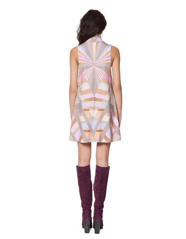 Mara Hoffman Prism Turtleneck Swing Dress in Lavender