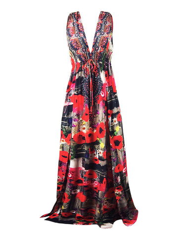 Shahida Parides 3 Way Style Long Dress in Bright Fuchsia