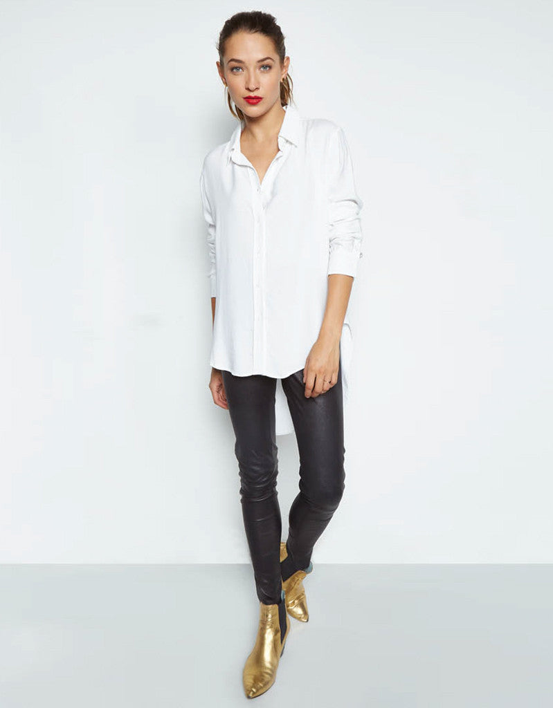 Michael Lauren Tomas Button Shirt w/Tail in White - SWANK - Tops - 2