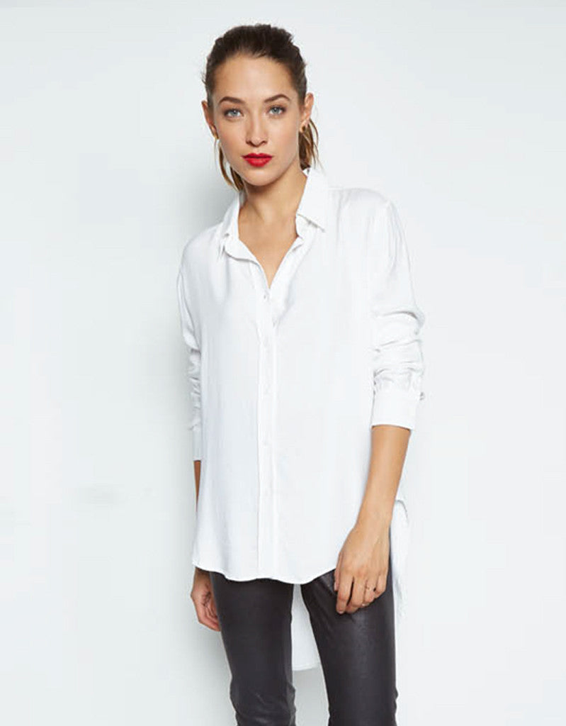 Michael Lauren Tomas Button Shirt w/Tail in White - SWANK - Tops - 1