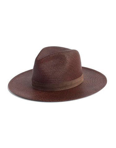 Janessa Leone Majori Leather Brim Hat