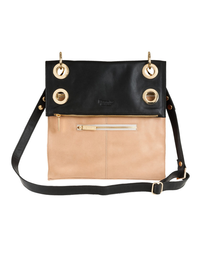 Hammitt Mark Bag in Black Out/Court Leather with Gold Hardware - SWANK - Handbags - 1