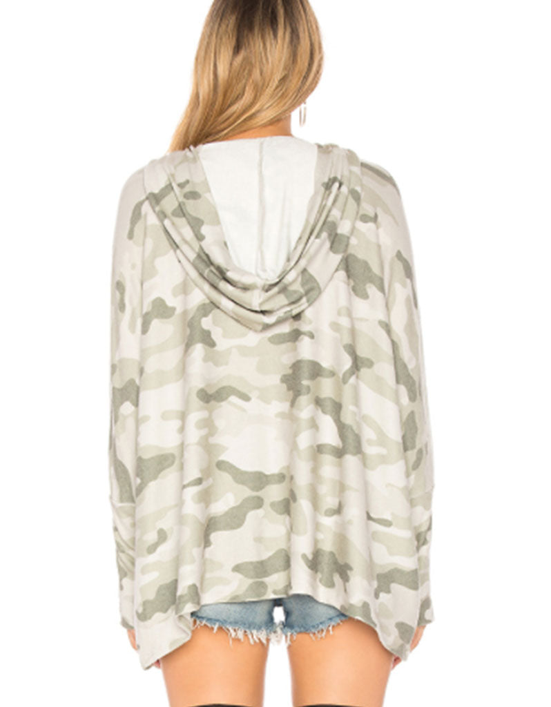 Michael Lauren Dash Hoodie in Green Camo