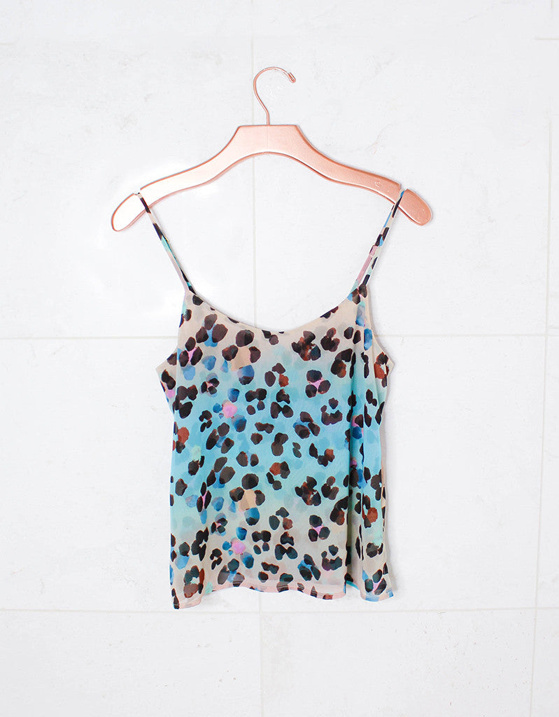 Show Me Your Mumu Spaghetti Top in Cheetahpop - SWANK - Tops - 1
