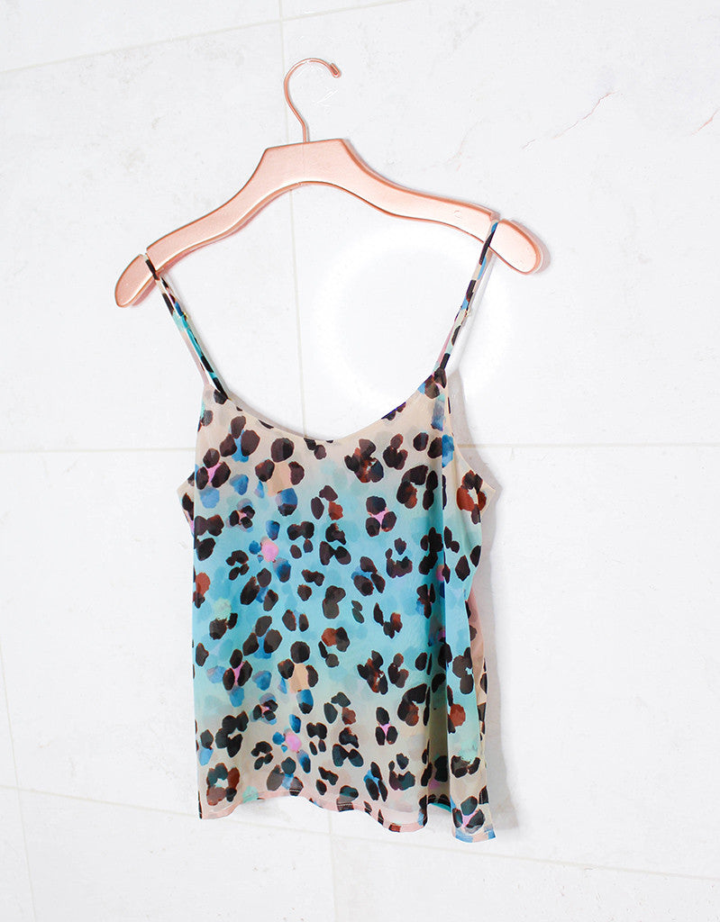 Show Me Your Mumu Spaghetti Top in Cheetahpop - SWANK - Tops - 4