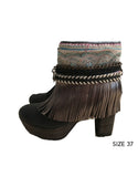Boho Custom Made High Heel Boots - Black - SWANK - Shoes - 6
