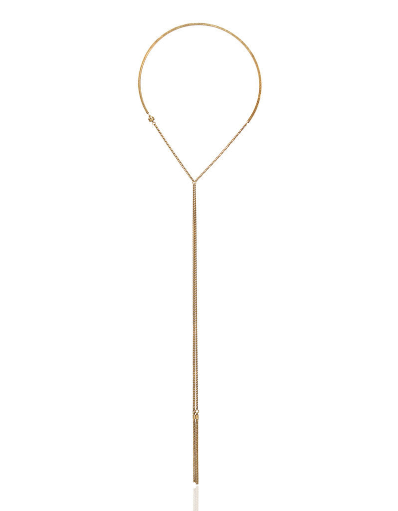 Jenny Bird Skye Lariat Necklace in Gold - SWANK - Jewelry - 2