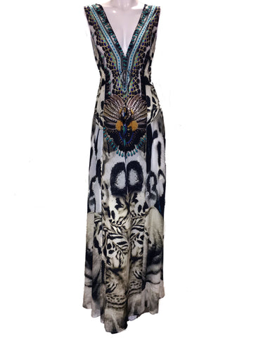 Shahida Parides Embellished Long Dress in Nightfall