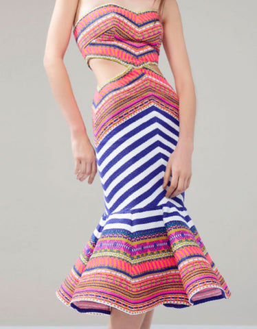 Alexis Yulia Dress in Aztec Neon