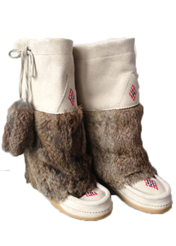 Boho Custom Made High Heel Boots - Brown