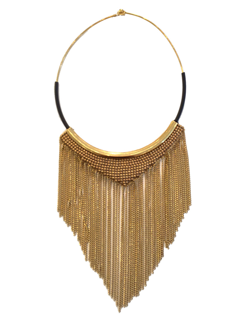 Fiona Paxton Chain Fringe Necklace in Gold - SWANK - Jewelry - 1