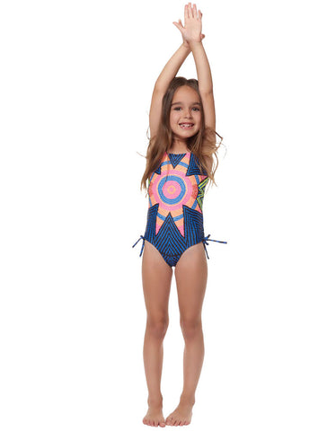 Mara Hoffman Kids Starbasket Tie One Piece in Navy