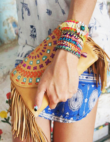 Sacred Clutch with Fringe