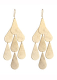 Tear Chandelier Earrings in Gold - SWANK - Jewelry - 1