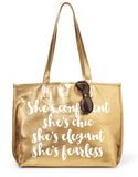 Swank Metallic Gold Tote - SWANK - bags - 2